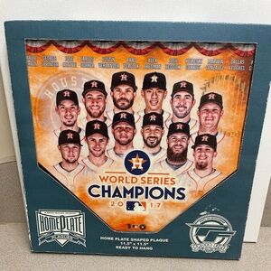 2017 Houston Astros World Series Champions Home Plate Shaped Plaque Monument MLB